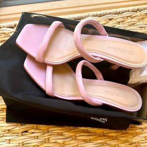 Brand new Saks pink sandals